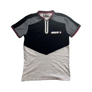 Benjamin Black quarter zip polo shirt